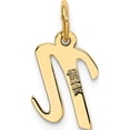 thumbnail image 4 of 14K Yellow Gold Small Script Letter N Initial Charm Made In United States yc658n, 4 of 6