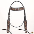 thumbnail image 2 of HILASON Western Horse Headstall Breast Collar Leather Brown, 2 of 8
