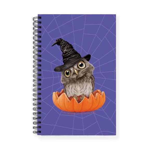 CafePress - PD Moreno's Halloween Owl - Spiral Bound Journal Notebook, Personal Diary Planner