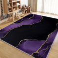 thumbnail image 4 of Washable Area Rug for Living Room 8x10 ft Purple Marble Lines 3D Print Decor Carpet, Non Slip Stain Resistant Large Area Rugs, for Bedroom Dining Room Office, 4 of 7