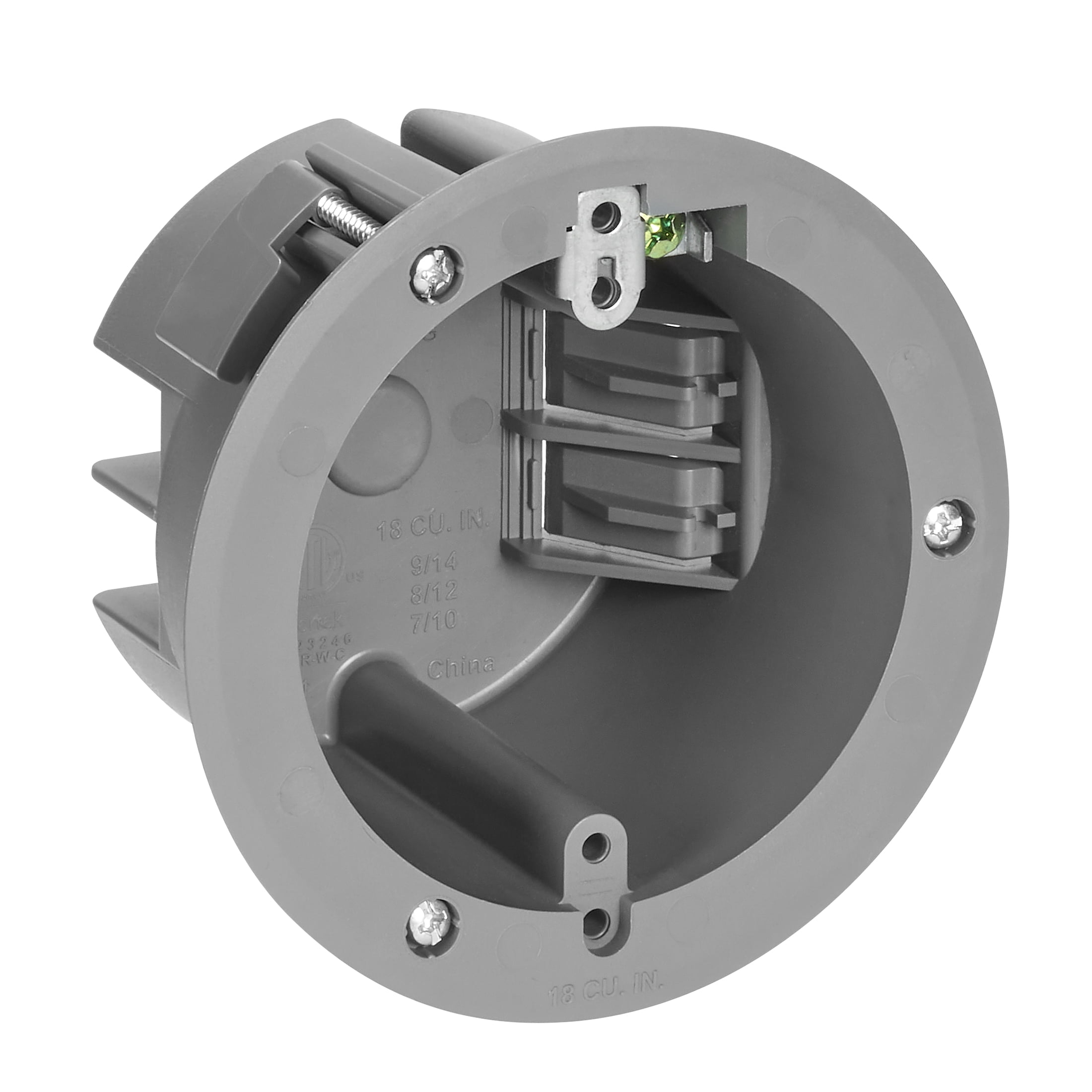 Maxxima 18 cu. in. PVC Old Construction Ceiling Electrical Junction Box, Ceiling Box, ETL Listed, Gray (10 Pack)