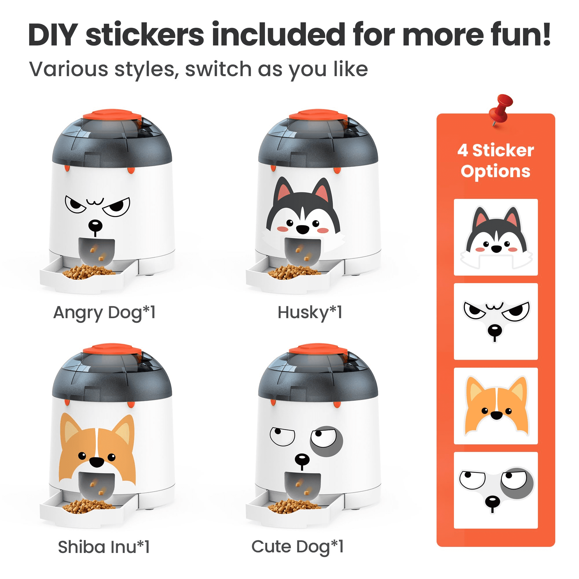 Potaroma Dog Puzzle Feeder Toy, Interactive IQ Training Toy, Rechargeable Electronic Treat Dispenser with Remote, 280ml for All Dog Breeds