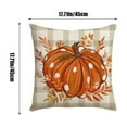 thumbnail image 2 of Wadada Fall Pillow Covers 18x18 Orange Pumpkin Leaf Branch and Stripes Fall Decor Pillowcase Autumn Thanksgiving Decorations Outdoor Throw Pillow Covers Linen Cushion Case for Couch Home, 2 of 6