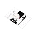 thumbnail image 3 of MKHERT Funny Face Silhouette of Black Cat Meow and Cat Paw Prints Placemats Table Mats for Dining Room Kitchen Table Decoration 12x18 inch,Set of 4, 3 of 4