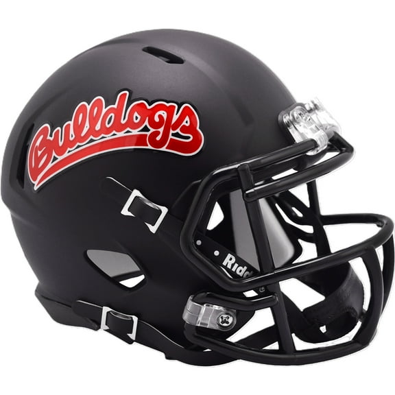Fresno State Bulldogs Matte Black Riddell NCAA Speed Mini Helmet