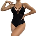 thumbnail image 2 of Bikini De Una Pieza Traje de baño de una pieza hueco con cabestrillo sexy de color sólido Cgtredaw Para estrenar, 2 of 6