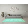 thumbnail image 3 of Ahgly Company Indoor Square Oriental Light Blue Traditional Area Rugs, 6' Square, 3 of 4