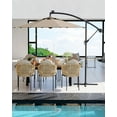 thumbnail image 3 of Parasol Déporté de 10 Pi pour Patio avec Base en Croix – Rotation à 360°, Inclinaison Infinie, Auvent Résistant à la Décoloration, Grand Ombrage Extérieur pour Terrasse, Piscine, Jardin, Cour Arrière – Beige, 3 of 7
