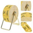 thumbnail image 1 of OULII Yellow Paper Raffle Tickets and Metal Dispenser Kit for Carnival and Fundraiser Events, 1 of 5