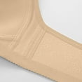 thumbnail image 6 of Bras for Women,Lace Pattern Front Buckle Tank Top Bra Comfortable Non Underwire Support Solid Color Design,Sports Bras for Women,Light Yellow,46, 6 of 8