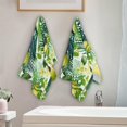 thumbnail image 3 of Summer Lemon Tropical Hand Towels for Bathroom, Palm Leaves Fruit Kitchen Towel 2 PCS Ultra Soft and Highly Absorbent Decorative Fingertip Face Bath Towels for Spa & Hotel, 28.3"x 14.4", 3 of 4