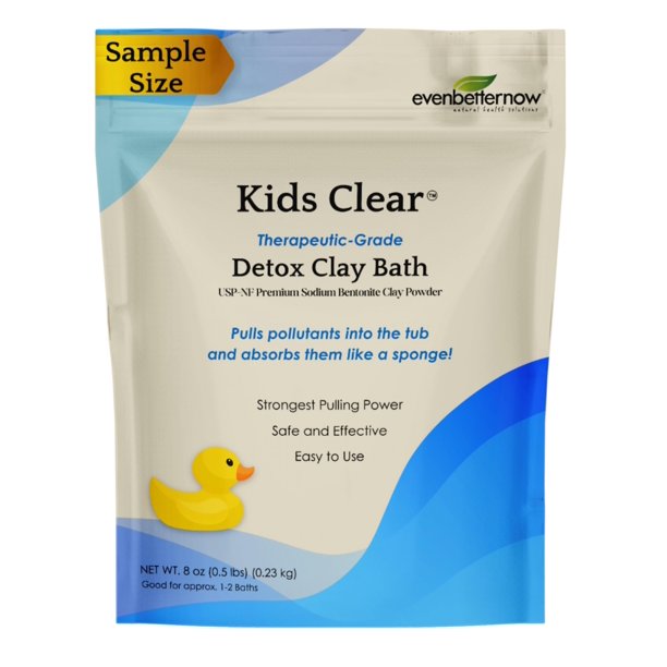 Baño de arcilla desintoxicante transparente para niños Bentonita de sodio 100 % pura: elimina toxinas, impurezas y contaminantes de Evenbetternow LLC Tamaño de muestra 0,5 libras (8 oz)