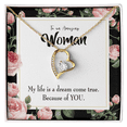thumbnail image 4 of To My Wife Dream Come True Forever Necklace w Message Card, 4 of 20