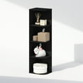 thumbnail image 6 of Furinno Reed 4-Tier Space Saving Corner Storage Display Shelf, Bookshelf, Blackwood, 6 of 7