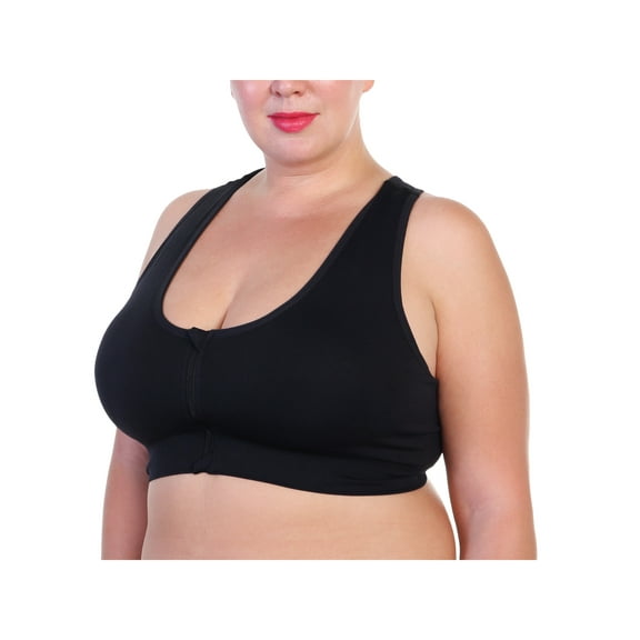 Angelina Wire-Free Seamless Bralette with Front-Zip Closure (3-Pack)