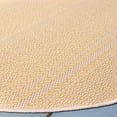 thumbnail image 3 of Safavieh Courtyard Seanna Striped Indoor/Outdoor Area Rug, Beige/Gold, 6'7" x 6'7" Round, 3 of 9