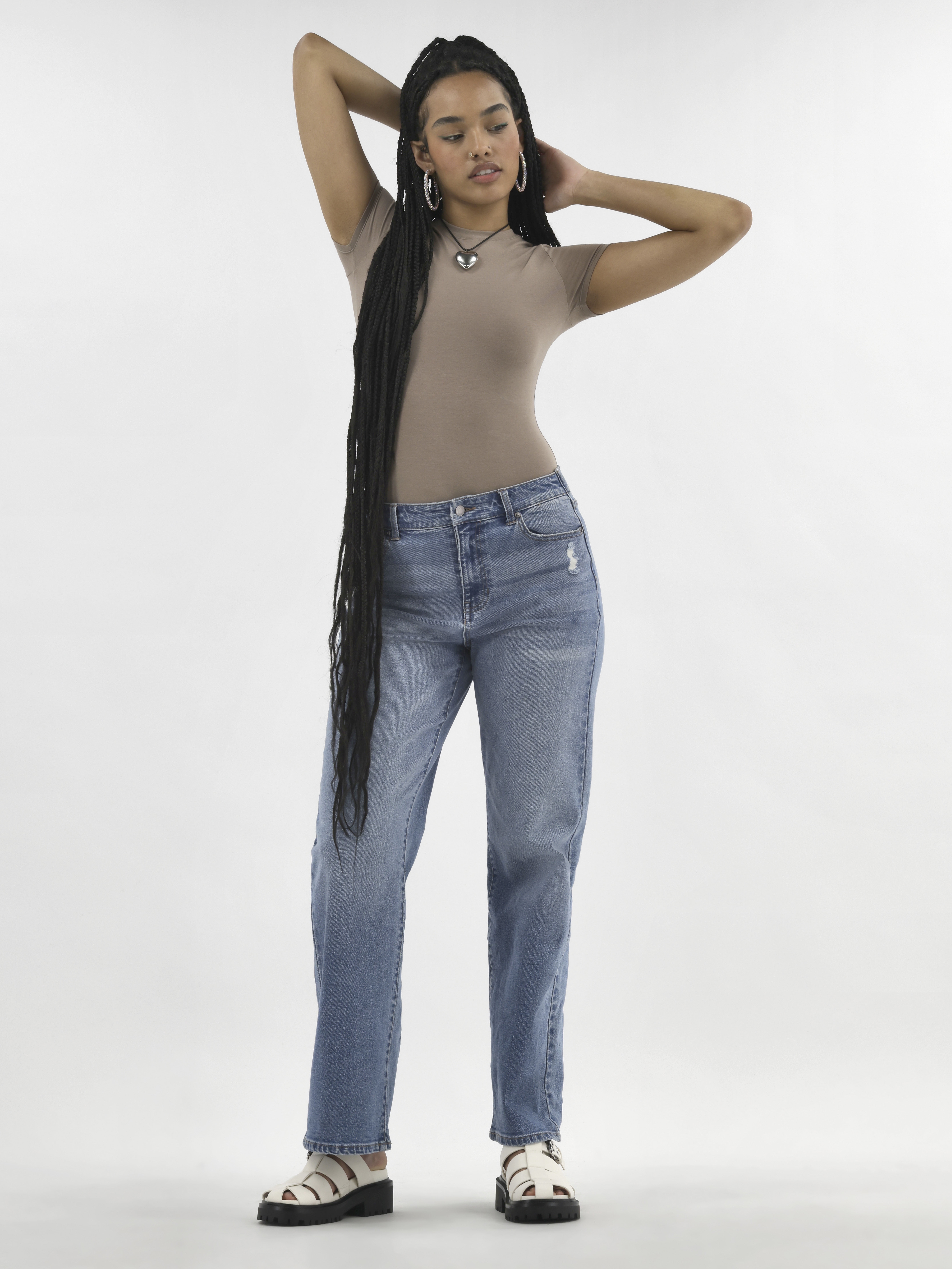 No Boundaries Cotton Stretch Jersey T-Shirt Bodysuit, Women’s XS-3XL