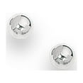 thumbnail image 3 of JewelStop 14K White Gold Polished Finish 5mm Post Earrings with Push Back Clasp, 3 of 4
