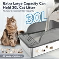 thumbnail image 5 of UPSKY Stainless Steel Cat Litter Box with Lid, XL Large Metal Litter Box for Large Breeds, Enclosed Kitty Litter Pan with High Sides, Leak-Proof & Non-Stick, Easy to Clean, Scoop and Mat Included, 5 of 6