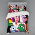 thumbnail image 2 of Art Duvet Cover Set, Women with Emotions Modern Abstract Colorful Paintings Style Fun Shapes Design Print, Bedding Set with Shams and Fitted Sheet, 3 Sizes, by Ambesonne, 2 of 3