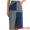 Blue, variant on Women's Raw Hem Midi Jean Skirts with Slit Medium Blue