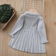 thumbnail image 4 of StSilkitty Girls Sweater Dress Long Sleeve Collared Bowknot A-Line Midi Dresses Fall Lightweight Casual Outfits, 4 of 9