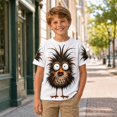 thumbnail image 2 of Boys Graphic Tees Short Sleeve Graphic Print Breathable Crewneck Top for Everyday Wear Boys' Tops Tees Shirts 3 Years-4 Years, 2 of 4
