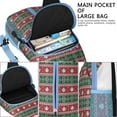 thumbnail image 4 of Sling Backpack,Red and Green Christmas Snowman Pattern Crossbody Bag with Water Bottle Holder,Waterproof Sling Bag for Men/Women with Chest Phone Holder for Hiking,Travel, 4 of 6