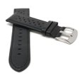 thumbnail image 2 of 18mm GT Rally Perforrated, Vented Racer Leather Watch Strap Band, Stainless Steel Buckle, 2 of 7