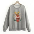 thumbnail image 2 of Ruimatai Pull de Noël pour Femmes Col Rond Imprimé Cerf Manches Longues, 2 of 4