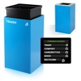 thumbnail image 1 of Papelera de reciclaje Alpine Commercial Indoor de 29 litros con tapa azul, 1 of 9