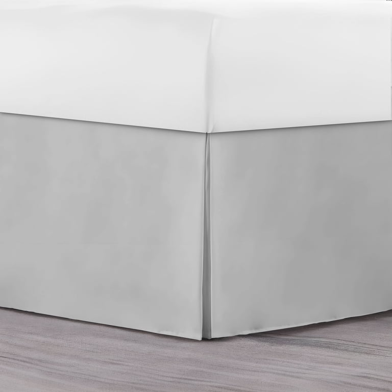 Tailored 16" Queen Bed Skirt, Gray, Hotel Quality photo 1