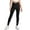 A374 Black, variant on Teen Girls Skinny Leggings V-Cross Waist Yoga Pants with Side Pockets Stretchy Slim Fit Active Tights for Running Gym Sports Outfits, 5T-16Y