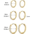 thumbnail image 6 of Stainless Steel Weddig Party Eternity Style Cuff Huggie Earrings, 6 of 6