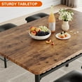 thumbnail image 6 of TROPOW Dining Table Set for 4,Rectangular Kitchen Table with Storage Rack and Upholstered Stools with Storage Rack, Small Dining Room Table Set for Apartment, Rustic Brown, 6 of 7