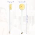 thumbnail image 4 of Unique Bargains Back Scrubber Long Handle Bath Brush Long Handle Brush for Bath Shower 14.57"x2.95"x1.26" White, 4 of 7