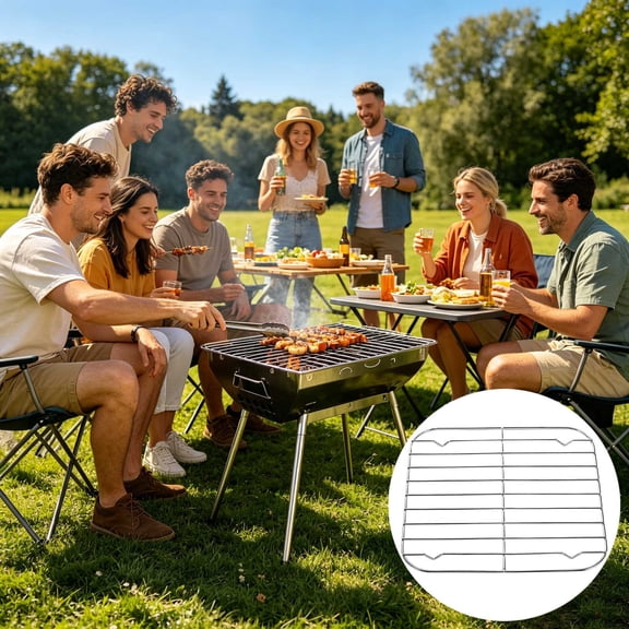 Stainless Steel Square Baking Rack Wire Cooling Grid For Roasting Drying Draining Fits Standard Oven Pan 8.3x8.3 Inches