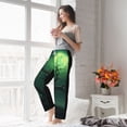 thumbnail image 5 of Salouo Green Night Sky Moon Branches Print Women's Pajama Pants Casual Loose Sweatpants PJs Flowy Pants Drawstring Palazzo for Women Wide Leg Pants Lounge Pajama -Medium, 5 of 8