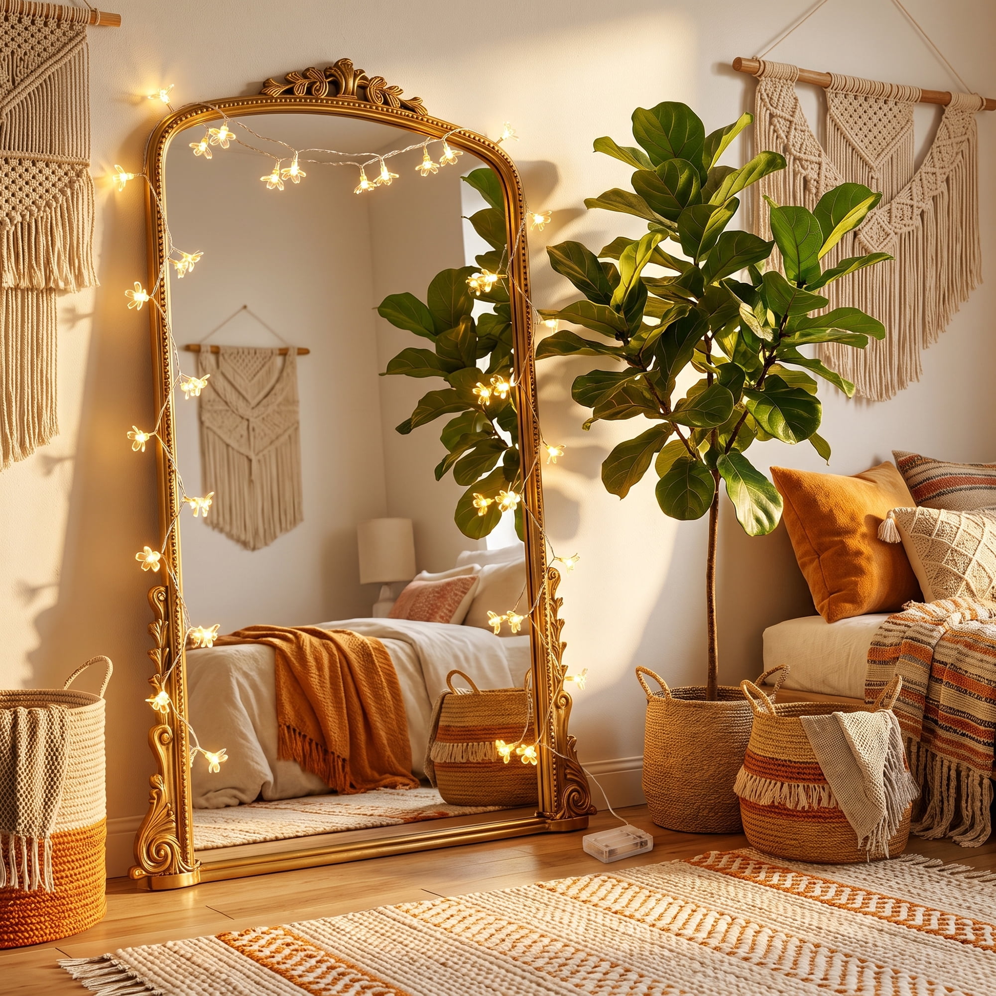 Unique Bargains Decorative Indoor Aesthetic Botanical Fairy Lights 9.8 ft Battery Operated