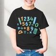 thumbnail image 2 of Girls Summer Short Sleeve T Shirt Cute Number Print Casual Top for Children Playful Graphic Tee Soft Daily Crew Neck Unisex Black 3 Years-4 Years, 2 of 4