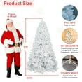 thumbnail image 3 of 6FT White Christmas Tree, Artificial Snowfield Christmas Douglas Fir Tree, Christmas Party Decoration, Easy to Clean and Assemble, Foldable and Sturdy Metal Base,White Xmas Tree, 3 of 7