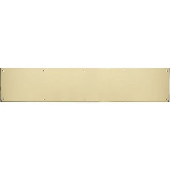 Home Decorative 8" X 30" Kick Plate Polished Brass-Aluminum Screw Mount