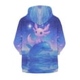 thumbnail image 2 of Uourmeti Galaxy Cartoon Axolotl Dolphin Youth Athletic Sweatshirt Zip Up Hooded Long Sleeve with Pockets Sports Jacket for Gym Size 14-16, 2 of 7