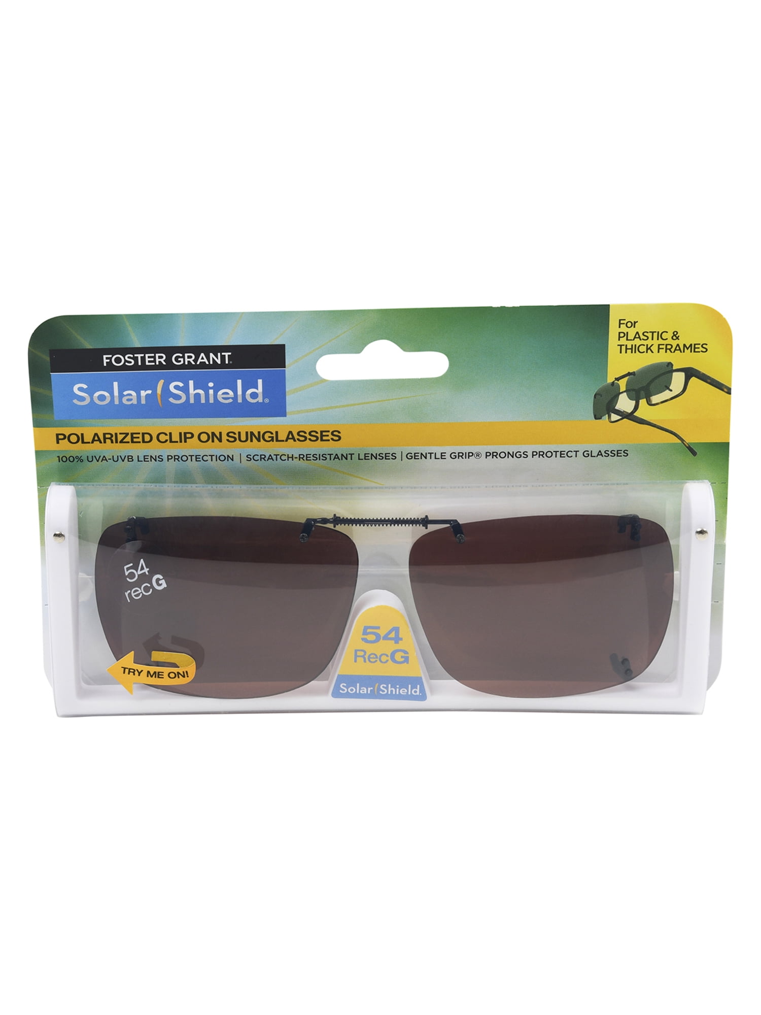 リラクシーソー Solar Shield Clip Ons Polarized Sunglasses for Eyeglasses - Black