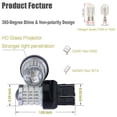 thumbnail image 2 of Bombilla LED iBrightStar 7443 roja para luz trasera, paquete de 2, 2 of 7