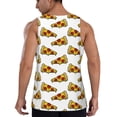 thumbnail image 3 of Easygdp Pizza Men's Tank Top, Sleeveless Muscle T Shirts, Breathable, Quick-Dry, Loose for Gym, Running, Fitness - Small, 3 of 9