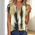thumbnail image 5 of Summer Tops for Women Short Sleeve Neck Tunic Tops Baggy Vintage Graphic Casual Loose Beach Vacation Outfits Spring Top Trendy Clothes, 5 of 6
