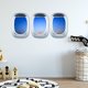 thumbnail image 5 of 1PC EW035 Combinación tridimensional Ojo de buey Cielo azul Paisaje Ventana Pegatinas de pared Habitación de niños Jardín de infancia Autoadhesivas Pegatinas de ventana extraíbles, 5 of 5