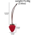 thumbnail image 5 of Three-Dimensional Strawberry Keychain Bag Charm, Red, 5 of 6