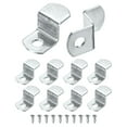thumbnail image 1 of Uxcell 10-Pack Clips de Lienzo Offset, Clips de Espejo de 0.91" x 0.52" con 10 Tornillos de 0.36" Offset para Enmarcado de Fotos Pintura en Lienzo [Plateado], 1 of 6